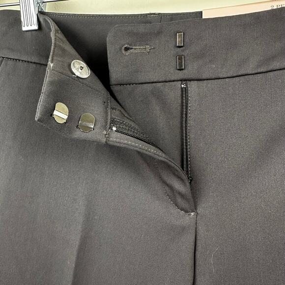 NEW Ann Taylor Trouser Pants Modern Slim Leg Dark Gray 2P Petite Office Classic - Picture 3 of 9